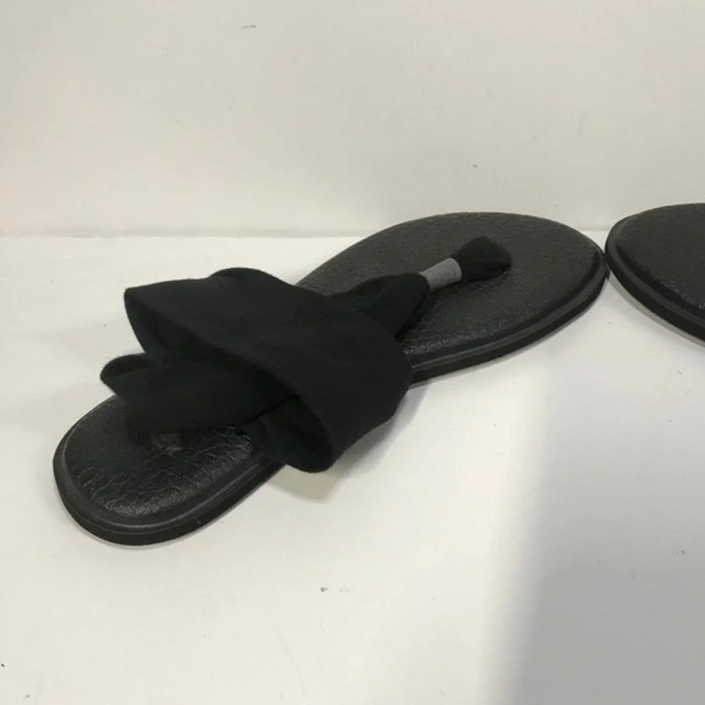 Sanuk Women's‎ Yoga Sling 2 Sandals Flip Flops Black Comfort Casual Shoes Size 7